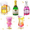 5 Stück Champagner Luftballons, XXL Bier Ballons, Folienballon Champagner, Riesen Wein Flaschen Heliumballon, Whisky Flasche Weinglas für Geburtstag Urlaub Hochzeit Bierthema Party Dekoration