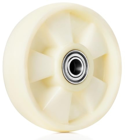 Pallit Hubwagen Rolle Nylon 180x50mm Achse 20mm mit Kugellager Ersatzrollen Laufrolle Achse 20 mm Durchmesser 200 mm Breite 50 mm