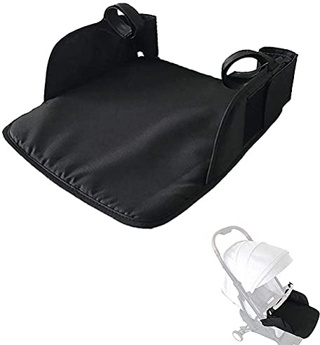 Prolunga Universale per Poggiapiedi per Passeggino, in Tessuto Oxford, Facile Installazione, 35x30x4 Cm, per Tutte le stagioni. Accessorio Importante (BLACK)