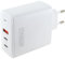 SCHWAIGER LADC2165 Schnell-Ladeadapter 65W USB-C & USB-A Ladegerät Netzteil mit Eurostecker Status LED kompatibel mit iPhone, Samsung, MacBook, Laptop, Tablet & Smartphone