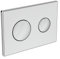 Ideal Standard Conceala 3 Toilet Cistern Flush Plate, Dual Buttons, Pneumatic, Chrome Finish S1082AA