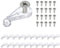 QUARKZMAN 26Sets Glass Retainer Clips Kit mit Schraube, 25mm Kunststoff Schranktür Panel Clips Spiegelhalter Clips zur Befestigung von 4mm dickem Glas, Klar