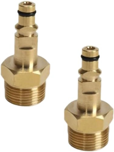 2Pcs Gold M22 High Hose Adapter Pressure Pipe Quick Connector Converter Fitting for K Series Replacement Parts and Accessories,M22 High Pressure Washer Hose Adapter