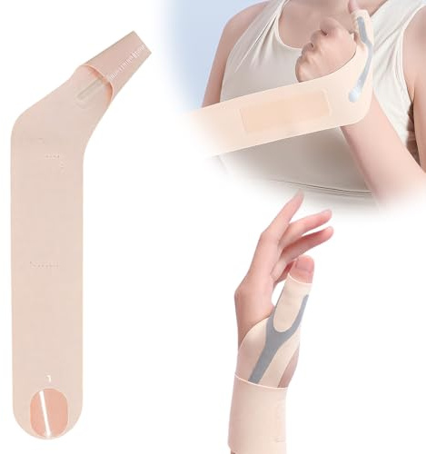 GXGM 1 Pieza de Ajustable Muñequera Pulgar, Ferula Rizartrosis Pulgar Izquierdo,Con Resorte de Soporte Inmovilizador,Tratamiento para Tenosinovitis,Artritis o Esguinces, M (Color Piel)
