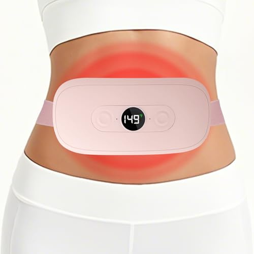 Almohadilla Térmica Menstrual, 5000mAh USB Inalámbrico Almohadilla de Calefacción 6 Modos de Calefacción&Masaje Cinturon Menstrual Termico Menstrual Relief Pad para Período Menstrual del Dolor