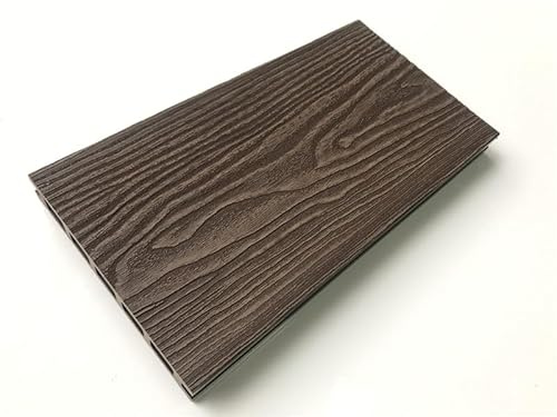Listone WPC 3D per pavimentazione decking effetto legno 146x2200mm spessore 25mm (Chocolate)