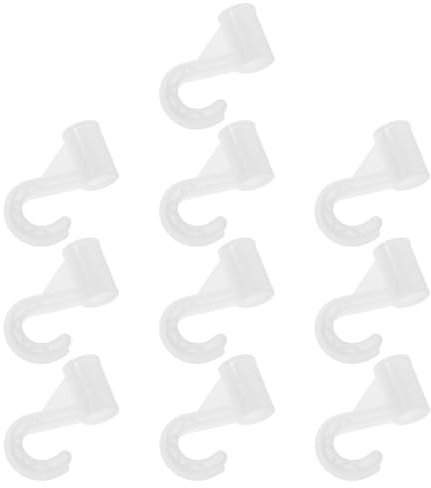 EPIGEIST 10Pcs Closet Rod Support Brackets 3/4 Inch Diameter Plastic Wardrobe Rail Holders Heavy Duty End Supports for Dormitory Clothes Hanging Organization