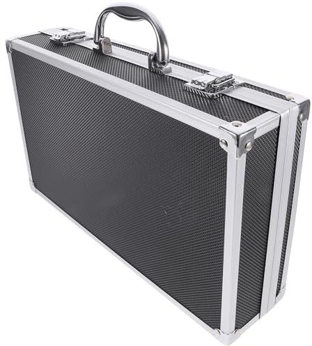DEARMAMY Estuche Portátil Aleación de Aluminio para Micrófonos Inalámbricos Estructura Multipuerto y Esponja, Ligero y Resistente para Sala de Karaoke