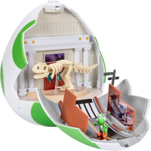 Super Mario Galaxy-filmen Yoshi Egg 9 / 23 cm lekset med 1,5 actionfigurer, officiellt licensierat av Jakks Pacific, inkluderar 4 cm exklusiva minifigurer, interaktivt lekset, för åldrarna 3+