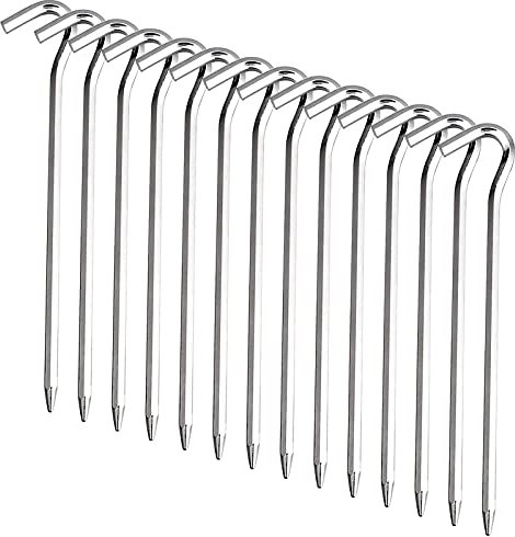 Zeltheringe,14 Stück Häringe Zelt,18cm Metall Zelthaken,Aluminium Zeltheringe für Harte Böden,Häringe Camping,Stahl Heringe Erdnägel für Zelt,Aluminiumlegierung Zeltheringe,Garten Stakes Nägel