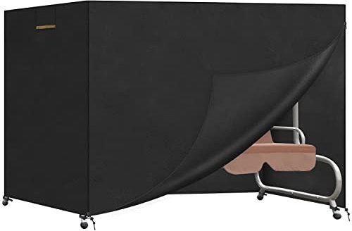 VANSHEIM Hollywoodschaukel Abdeckung 4 Sitzer Abdeckhaube Gartenschaukel Schutzhülle Hängematte Wasserdicht Winddicht Schwerlast Oxford Gewebe Schutzhülle für Hollywoodschaukel 250x150x160cm