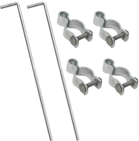 VIVIDA Gate Drop Rod 1-3/8 x 36 2 Pack, Cane Bolts for Chain Link Fence, Drop Pin Latch for Single or Double Gate, Chain Link Fence Hardware