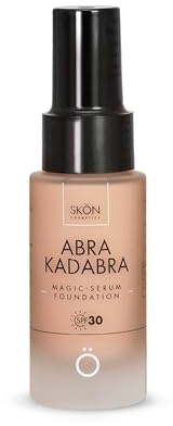 Skön Abrakadabra Glow - Siero Fondotinta con Protezione Solare SPF30, Siero Viso Acido Ialuronico con Olio di Cocco e Vitamina E per Incarnato Uniforme e Luminoso - per Tutti i Tipi di Pelle, 30 ml