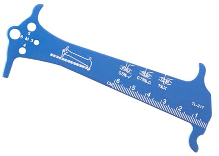 KAKASEA Bicycles Chain Wear Indicators Checker Cycling Chain Gauge Measuring Ruler Road Bike Chain Repair Tool