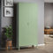 skølm Metallschrank Ituri, Kleiderschrank mit 2 Kleiderstangen, Schlafzimmerschrank Metall mintgrün Garderobenschrank mit 4 Ablagen 170 x 80 x 45 cm