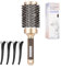 Rundbürste zum Föhnen, Rundbürste Groß mit Wildschweinborsten und Rutschfestem Griff, Rundbürste Profi zum Stylen,Verbesserung der Haartextur, Locken, Föhnen und Glätten- 53mm