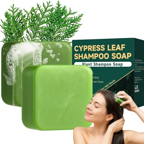 2PCS Shampoo Bar-Nature Shampoo Soap Bar,Hair Growth Soaps,Anti Dandruffs Solid Shampoos Bar Hairs Care for Hairs Loss Treatments,Calming&Strengthens Hairs for Women&Mens,Reducing Hair Loss