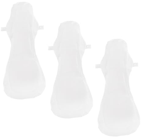 VOSAREA Compresas Menstruales Lavables 3 Unidades 420mm de Algodón Reutilizables Toallas Sanitarias de Algodón Protección Antifugas para Cuidado Femenino y Uso Diario