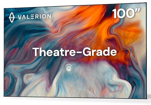 AWOL Valerion - Proyector de pantalla de 100 pulgadas, 1,3 Gain de alto contraste, mejora la calidad de imagen en un 80%, 4K/8K/3D, compatible con proyectores de corta distancia, ultra corta distancia