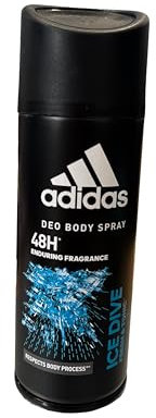 adidas Ice Dive Deo Body Spray für Herren - langanhaltendes Frischegefühl ohne Aluminium, 6er Pack (6 x 150 ml)
