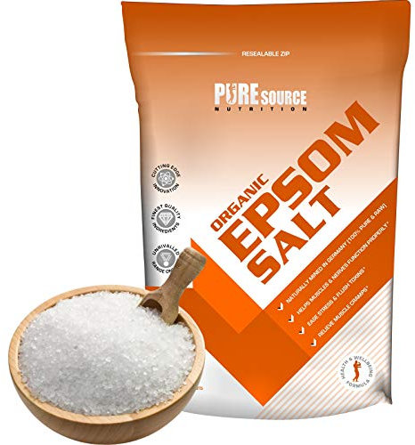 PSN Organic Vegan Reviving Epsom Salt 10KG / 10000g 100% Natural FCC Food Grade Magnesium Sulphate Epsom Salts for Bath Bombs Bath Soak Bathing Spa Muscle Recovery Therapy