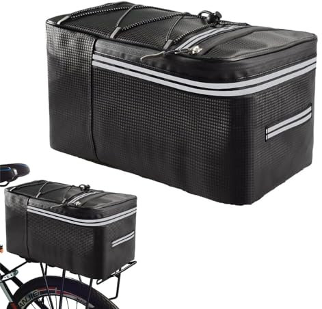 TTBDDM Fahrradtasche, Fahrrad Gepäckträgertasche, Tasche Fahrrad, Fahrradtaschen Hinten, mit Reflexstreifen und wasserdichtem Reißverschluss, für Fahrradtransportartikel, 15 L