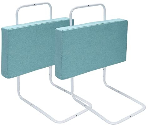 SWANEW 2 griglie per letto per bambini, 60 x 28 cm, con 5 fori regolabili in altezza, morbida protezione dalle cadute, per lettino e lettino, colore: verde