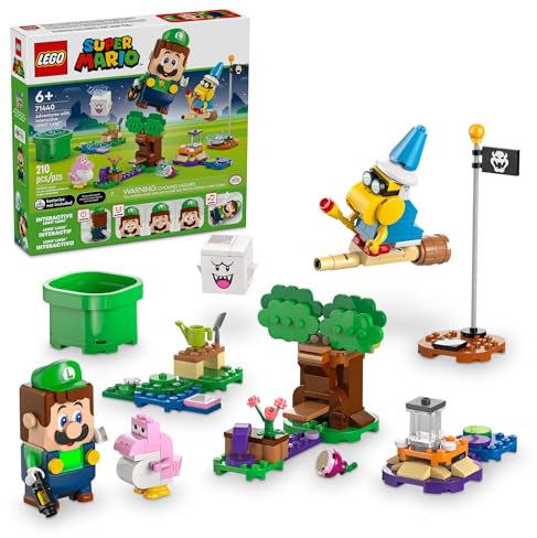 LEGO Super Mario Super Mario Adventures with Interactive Luigi Toy - Building Toys for Kids, Boys & Girls, Ages 6+ - Nintendo Birthday Gift Idea with 4 Figures - 71440