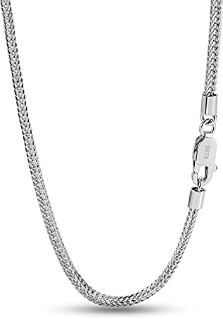 Dankadi Collana cubano Chopin, catena fine argento Sterling 925, maglia stile rock, punk, hip hop serpente, regalo gioielli, compleanno, uomo donna