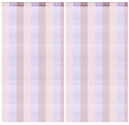 BEIMEIII 2 cortinas de hilos para puerta de terraza, 100 x 200 cm, opacas, para puerta de balcón, terraza, color lila, multicolor, para comedor, dormitorio, boda