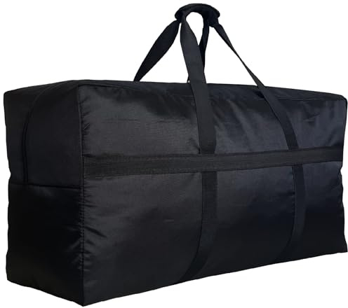 HaoHakka Extra Large Duffle Bag for Travel, Big XL Foldable Duffel Black