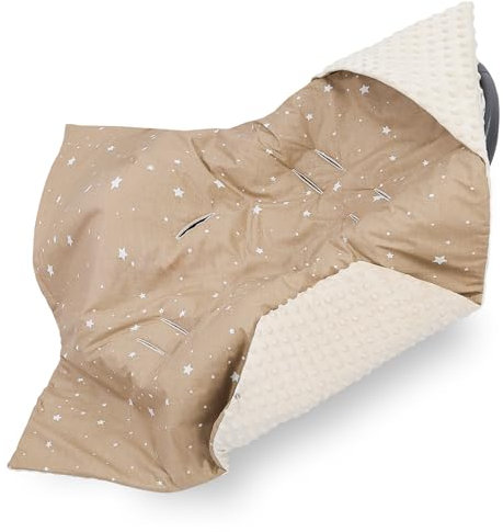 Einschlagdecke Babyschale Baby Decke 90x90 cm - Fußsack Blanket für Kinderwagen und Autositz Ganzjahres für Neugeborenen und Kleinkinder Einschlagsdecken für 3 und 5 Punkt Gurt Minky Oeko-Tex
