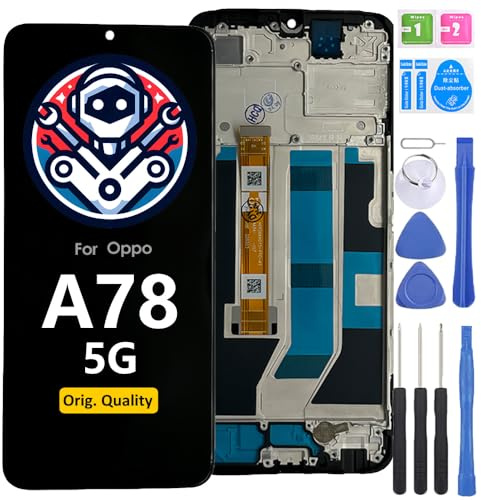 iYAiYO Pantalla LCD Táctil Repuesto Compatible con OPPO A78 5G Original con Marco Reparación Pantalla Display Completa Digitalizador De Reemplazo con Herramientas