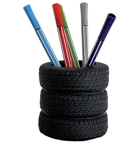 Pen Organizer for Desk, Home Office Pen Holder, Tire Shaped Desk Pen Holder Makeup Brush Holder, Pencil Storage Organizer, Pencil Storage Organizer for Home Company School