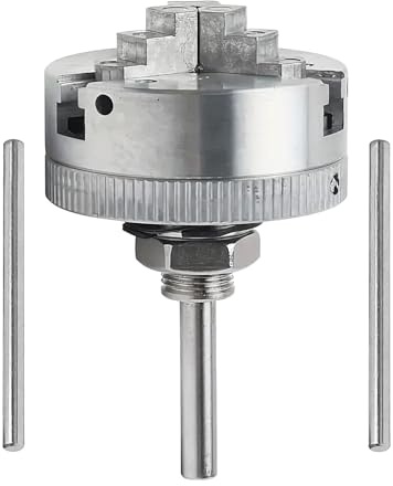 tulahkomen Mini mandrin de tour, petit tour à bois à 3 mâchoires, accessoires de perceuse de précision auto-centrage pour atelier industriel, atelier de réparation amateur, usine de réparation