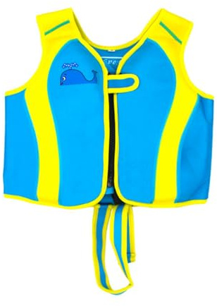 Kids Swim Vest Boys Girls Swimming Jacket Training Swimwear Beach Boating Water Pool Fishing Outdoor Toddler Children Teenager Comfy Adjustable Bikini Tankini (Blue, 3-6 Years)