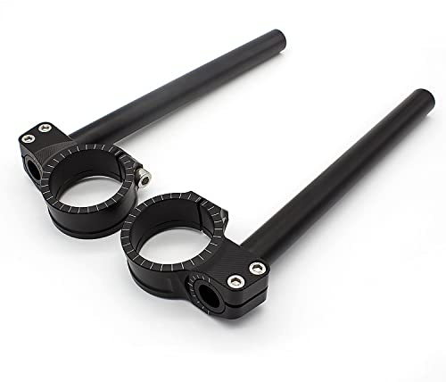 50mm Fit YZF R6 Ninja ZX6R Clip On Ons Handlebars for R6 2005-2018 R1 1998-2018,ZX6R 2013-2018 ZX10R 04-18, Adjustable Motorcycle Handlebar Fork Tube Handle Bar Clipon Clamp