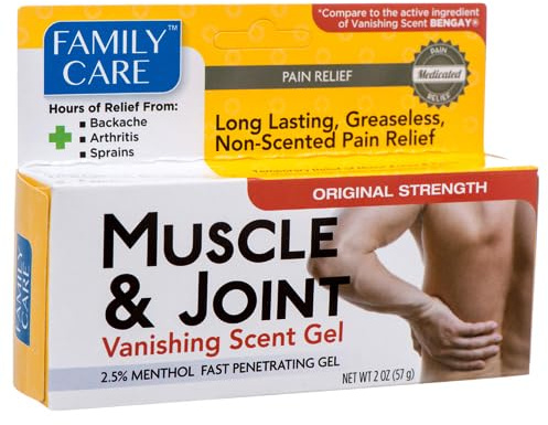 Generic Family Muscle and Joint Vanishing Gel, 2 oz Tubes, White