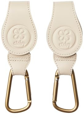 Cloby CBY-SHK-BE Kinderwagenhaken 2er Set Leder - beige
