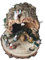 BLUSUPERSHOP MINI presepe grotta art 2 diametro 15 cm LEGNO E sughero con O SENZA nativita' 11 PASTORI 4 cm terracotta, sono sempre differenti in quanto fatti a mano