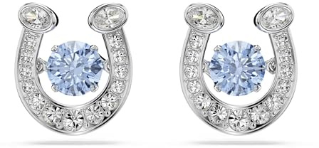 Swarovski Symbolica Kollektion, Rundslipning, Pavé, Hästsko, Blå, Rodiumpläterad