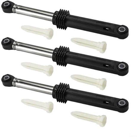 Sileduove Amortiguador de lavadora, kit de amortiguador, 383EER3001G, piezas de repuesto para electrodomésticos LG, reducción de vibraciones, funcionamiento silencioso, paquete de 3 con pestillos ABS