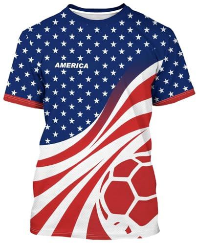 2026 W-M fotbollskopp t-shirt män kvinnor kortärmad tryckt fantröja andas snabbtorkande sport fritid solfjäder tröja sport casual tröja fotbollströjor, USA 3#, 5XL