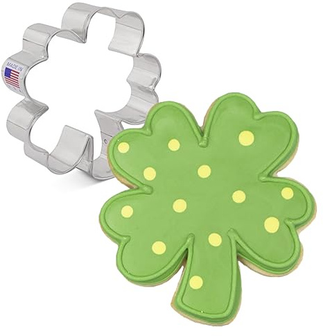 Ann Clark Four Leaf Clover Cookie Cutter, 3-3/4” Made in USA