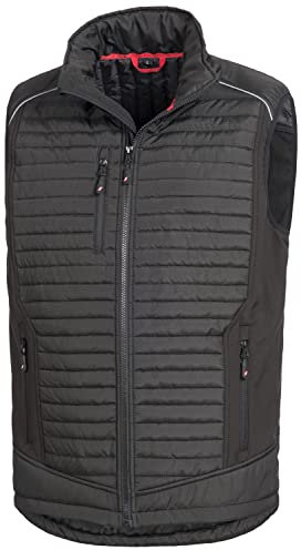 Nitras Motion Tex Plus 7660 Softshellweste - windfeste Outdoor-Weste für die Arbeit - Schwarz - 3XL