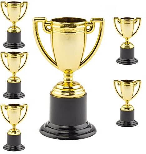 Baker Ross Lot de 6 Mini Trophées Dorés - Idéal comme cadeau de remise de prix