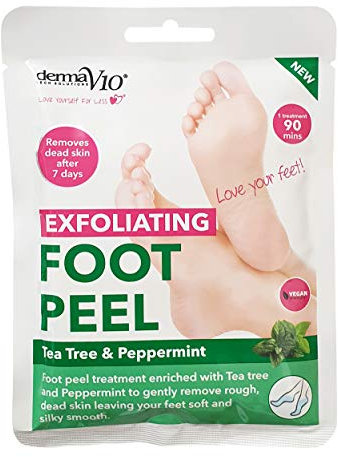 Derma V10 Exfoliating Foot Peel with tea tree & peppermint, 500 g, (pack of 12), FOOTPEELTTREEPMINT