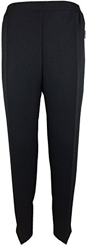 K-Milano Pantalon pour femme avec taille élastique, idéal pour les personnes âgées, poches zippées sécurisées et plis.