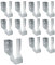 DOJA Barcelona | Balkenträger | 10er Pack | Balkenschuhe Typ A | 90x205x75mm | Zink | Balkenverbinder mit Flügeln | für Holzpfostenhalter, Holzbalken für Pergolen, Holzbalken für Pergolen