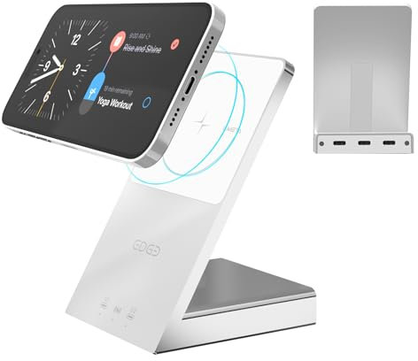 LIMETA 3-in-1 90W Wireless Charging Station with APP Control Fast Charger Stand for iPhone 16/15/14, Samsung S23/S22 and Multi-Device 2x 45W USB-C PD, 15W MagSafe Compatible Qi Charger, Non-Slip Base